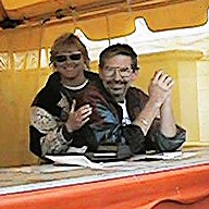 manning the ticket booth