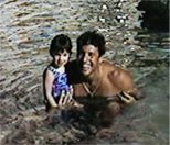 King, Jose and Daughter Juliana relaxing in tho pool