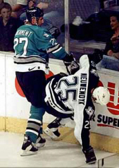Satan and one of his victims...Joey Nieuwendyk.