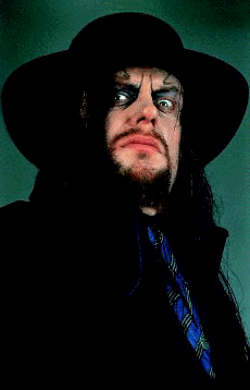 Jah, I'll wrestle for you English... The Undertaker sporting his 'Amish' look.