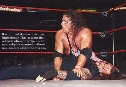 Bret Pinning The Taker