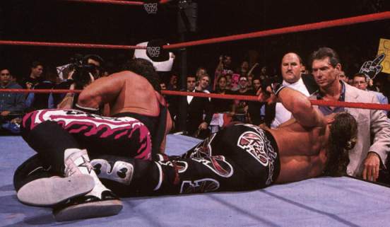 Bret Putting Hbk In The Grape Vine Leg Lock