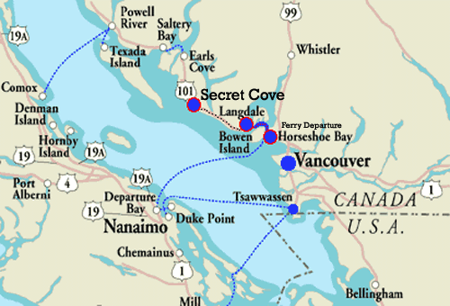 Map of the Sunshine Coast