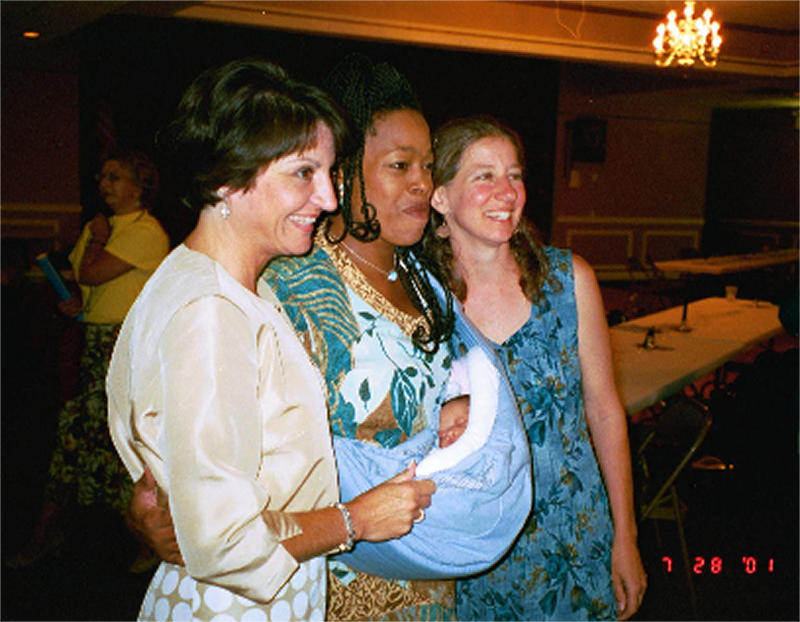 Dawn (Cianci), Denise (Alexander) with baby Anyah, Kim Nace