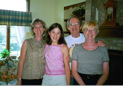 Sherrie (Smith) and Natalie Clemens with parents