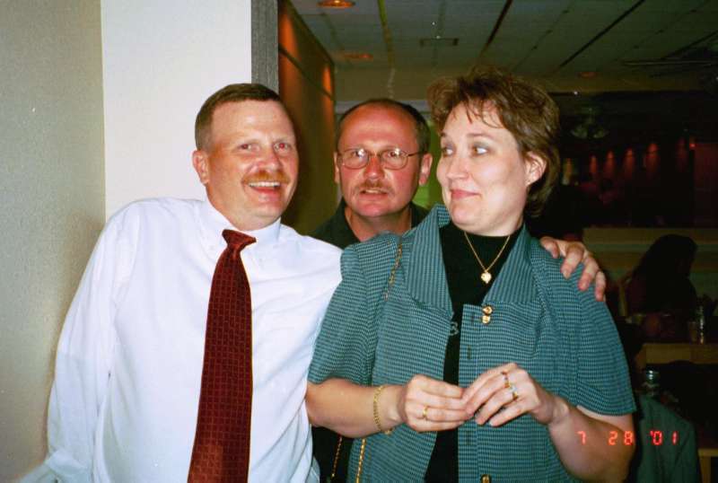 Tom and Mrs Barr with Dan McKay