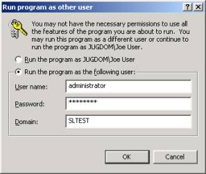Run program as other user screenshot