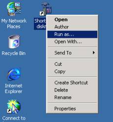 Run As... Screenshot