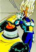 Vegeta detiene con mucha facilidad este golpe