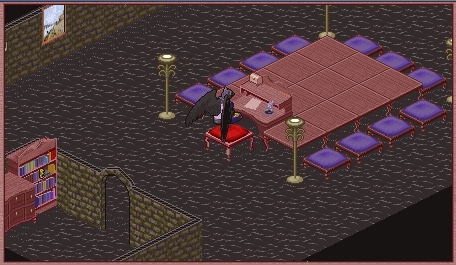 Dagda working on the guild Charter.