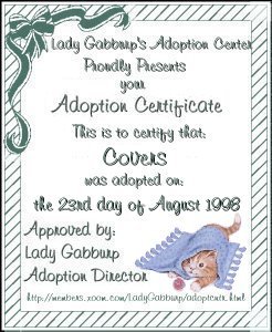 adoption certificate