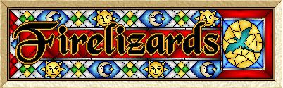Title: Firelizards stained glass
