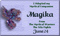 Adoption Certificate for Magika