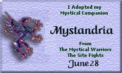 Adoption Certificate for Mystandria