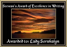 Seewan's Award of Excellence in Writing