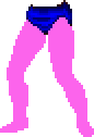 *gasp* Bloomers! The pink is actually a nice transparent brown against skin, which makes for a nice hosiery effect.