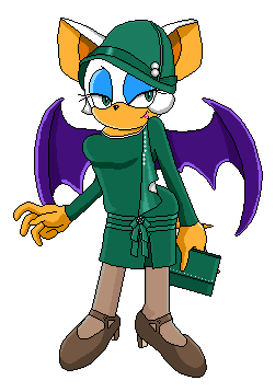 Sonic fans will recognize the model as the one, the only, the lovely Rouge the Bat! Yay. I sayd...don'we Kei? Jeff, eyu shoodn't beh jaylos!