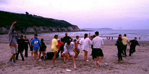 group pic on beach