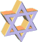 3-d gold star of david