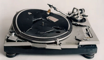 broken turntable
