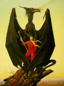 Person sitting on black Dragon