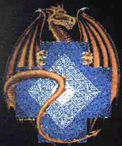 Dragon Holding Cross