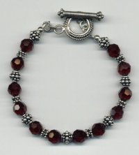crystal beaded bracelet, handcrafted beaded jewelry