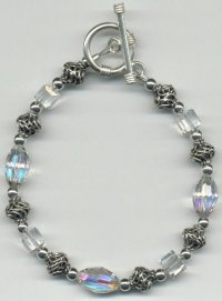 Swarovski crystal beaded bracelet, beadazzled jewelry
