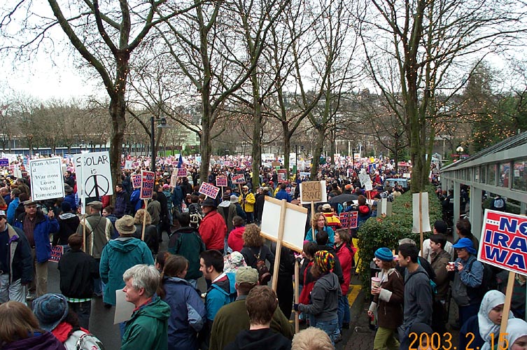 Gathering in Seattle Center - Panorama