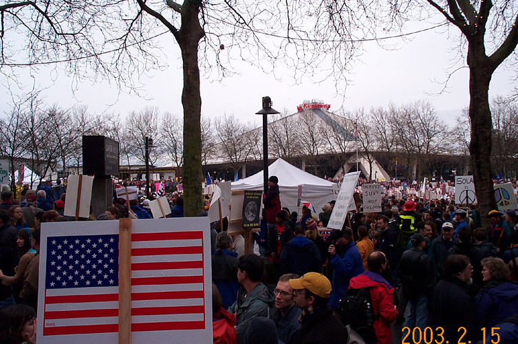 Gathering in Seattle Center - Panorama