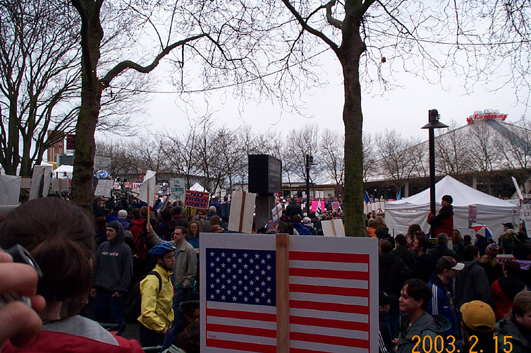 Gathering in Seattle Center - Panorama