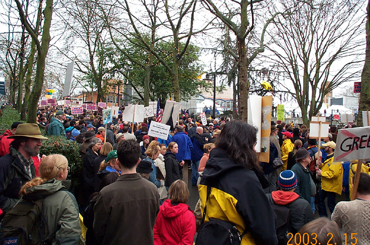 Gathering in Seattle Center - Panorama