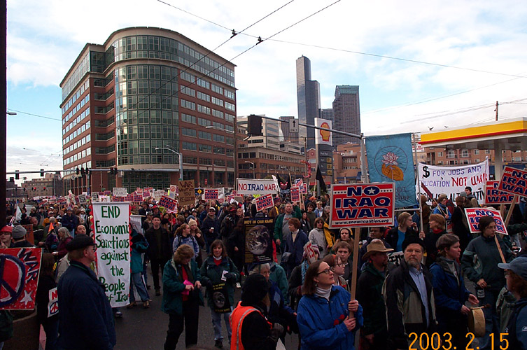 Protestors Headed for INS Building