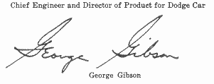 Gordon Gibson's signature