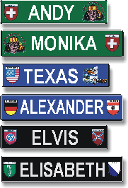 gestanzte Alu-Namensschilder