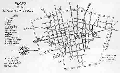 Old Ponce City Map.