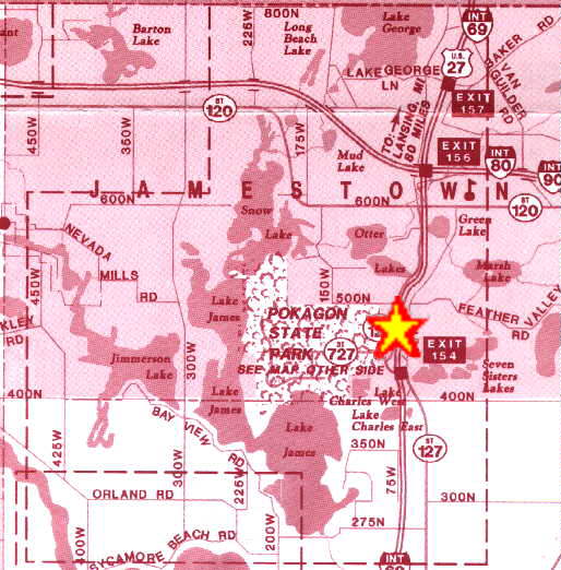 Map of Northeast Indiana.