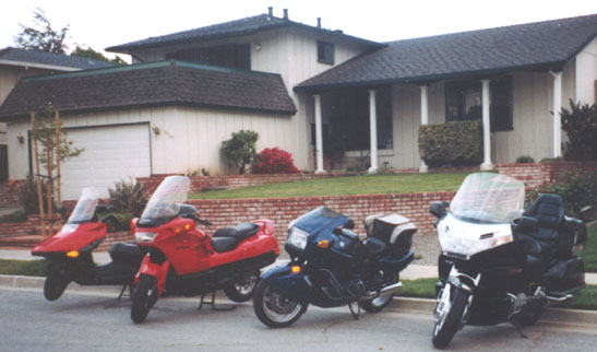 Joel's fleet of motorcycles