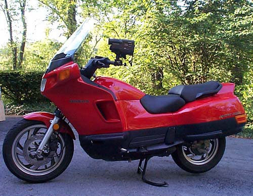 PC with mount as seen from the side