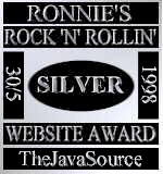 Ronnie's Rock 'N' Rollin' Website Award