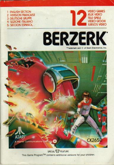 Berzerk Instruction Manual Cover