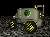 all terrain vehicle - lunar landscape -
