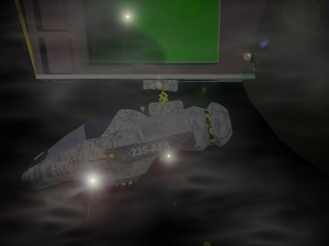 deep space station docking scene- animation frame -