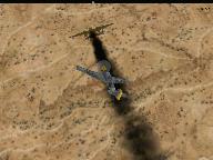 Trying to escape in a dive. B-25