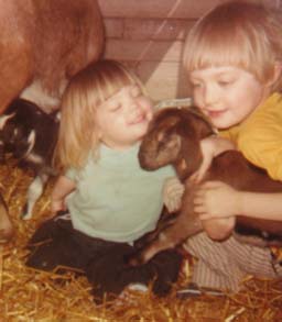 Steven, Julie, goats