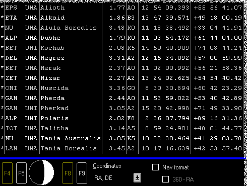 Ephemeris