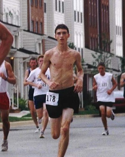 This is me at a 5k race in Kentlands, Maryland.  I finished 4th in my age group and ran a 17:46 (Not too Good Eh?)