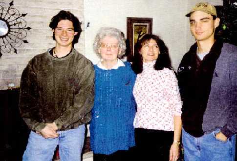 Betty Larson with Kathy, Chad and Nick