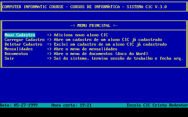 Tela Principal - CIC Control 3.0