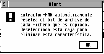 Extractor FAN, pantalla de ayuda.